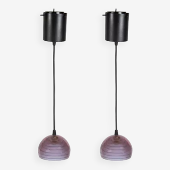 Pair of Pendant Lamps by Archimède Séguso circa 1960