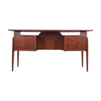 Mid-Century Freestanding Desk in Teak, 1960s