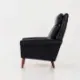 Black leather armchair, Danish design, 1970s, production: Denmark