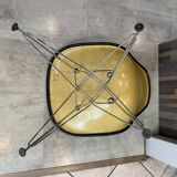 Fibreglass chair skai vinyl DSR Eiffel yellow Eames Herman Miller