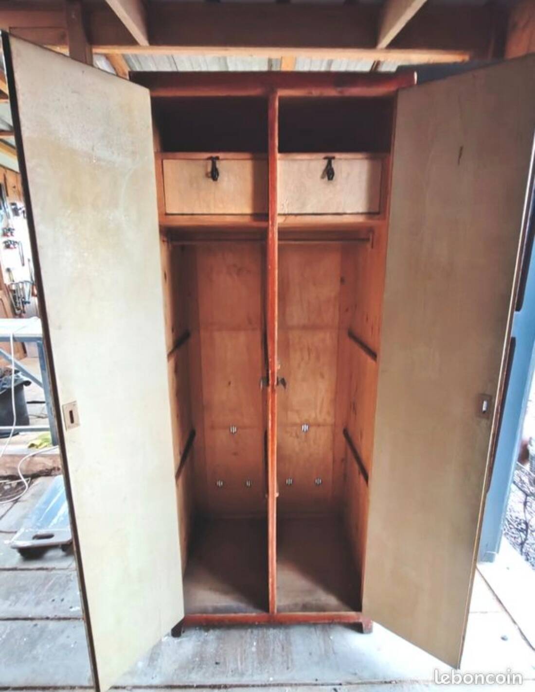 Wooden wardrobe