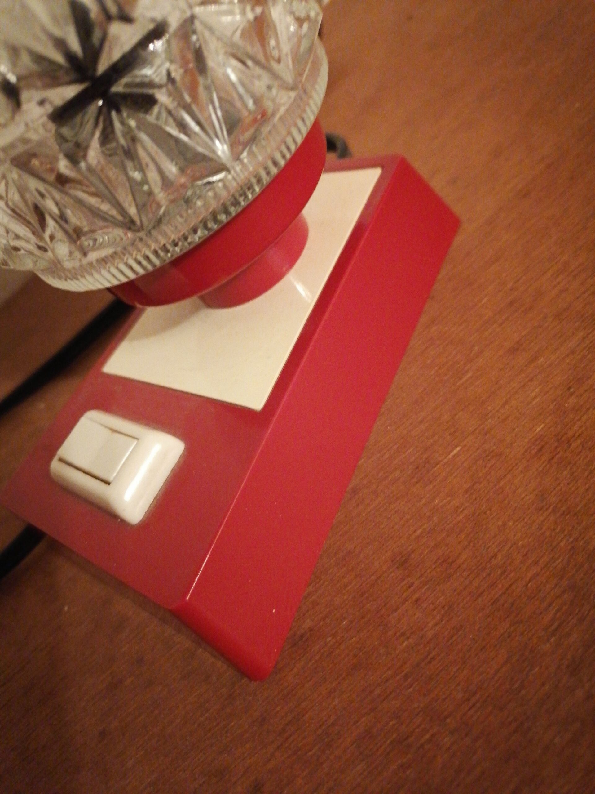 Bedside desk lamp 1960-70 bakelite glass