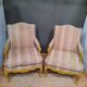 Pair of louis xv style upholstered armchairs