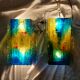 Pair of raak glass appliques, Willem Van Oyen, Chartres model