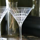 Pair of Christofle glasses with Martini Crystal Cut Scottish Collection