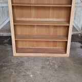 Open bookcase in chene