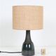 Lampe de table Søholm "1040" avec abat-jour en jute / céramique / style mid-century / design danois moderne / années 1960 / 1970 / Cloos & Co.