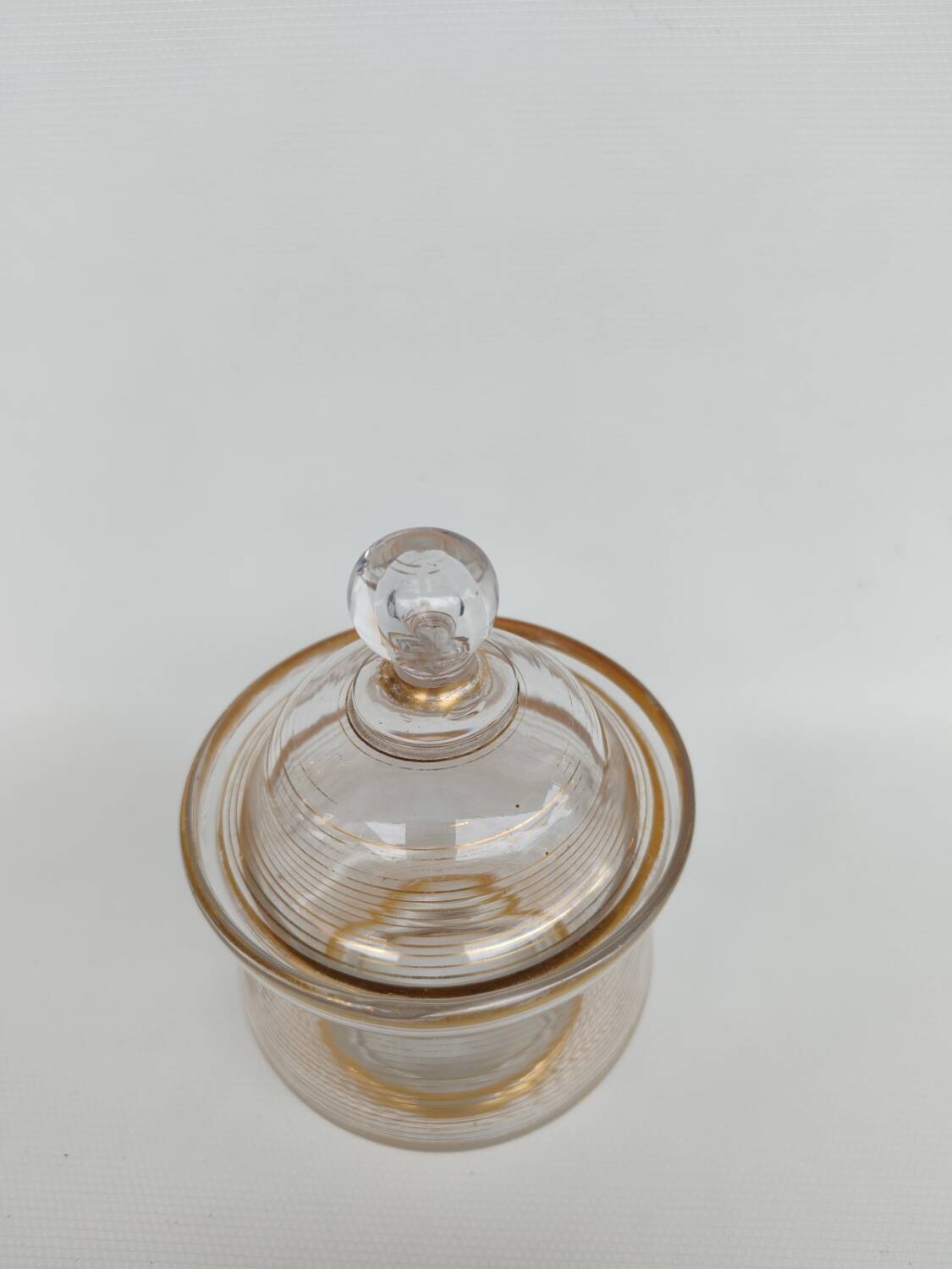 Crystal sugar bowl, early 20th century.