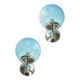 Set of Two Contemporary Light-Blue "Ballotton" Murano Glass Wall Sconces