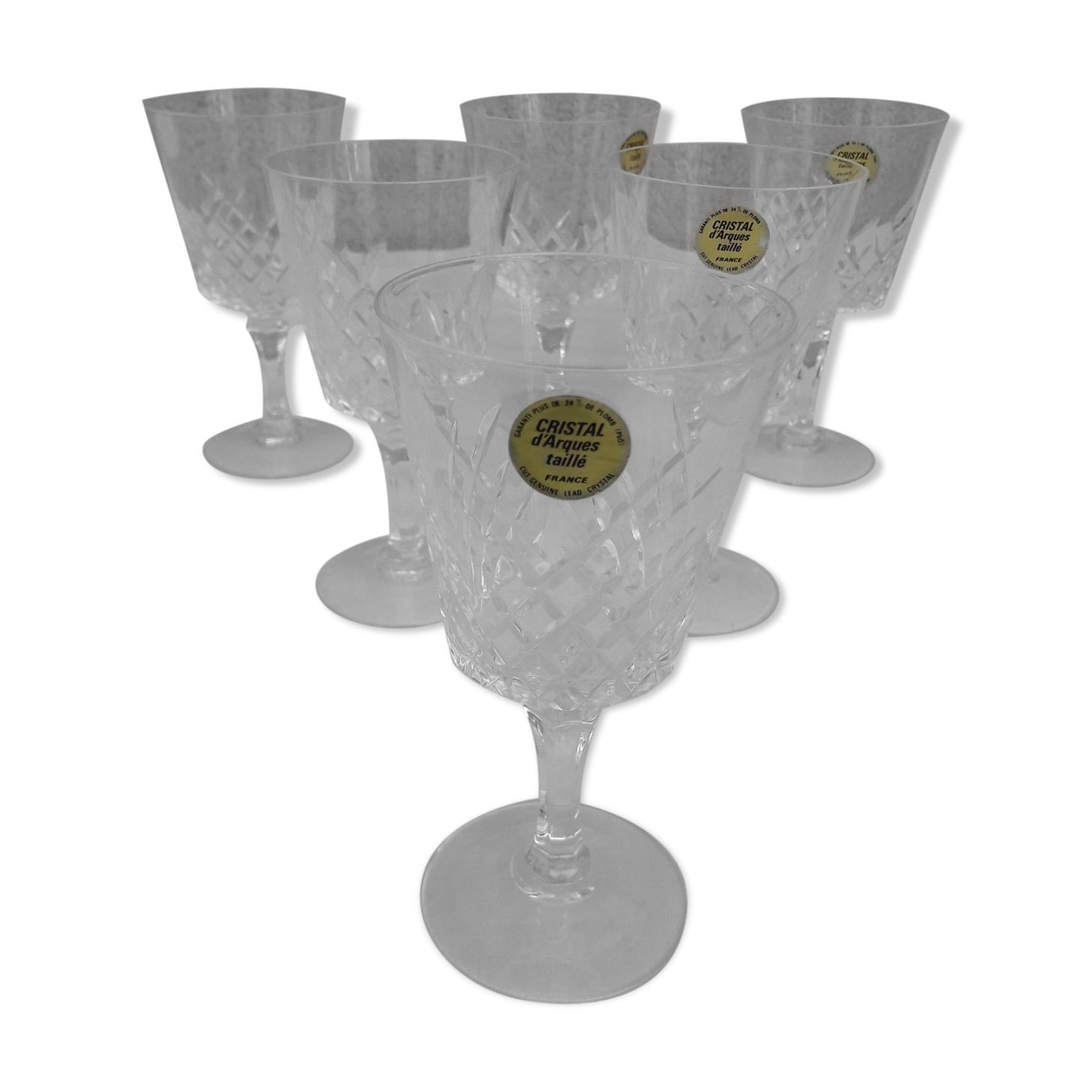 6 crystal walking glasses