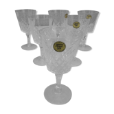 6 verres à pied en cristal