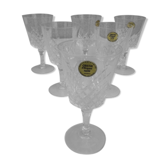 6 crystal walking glasses