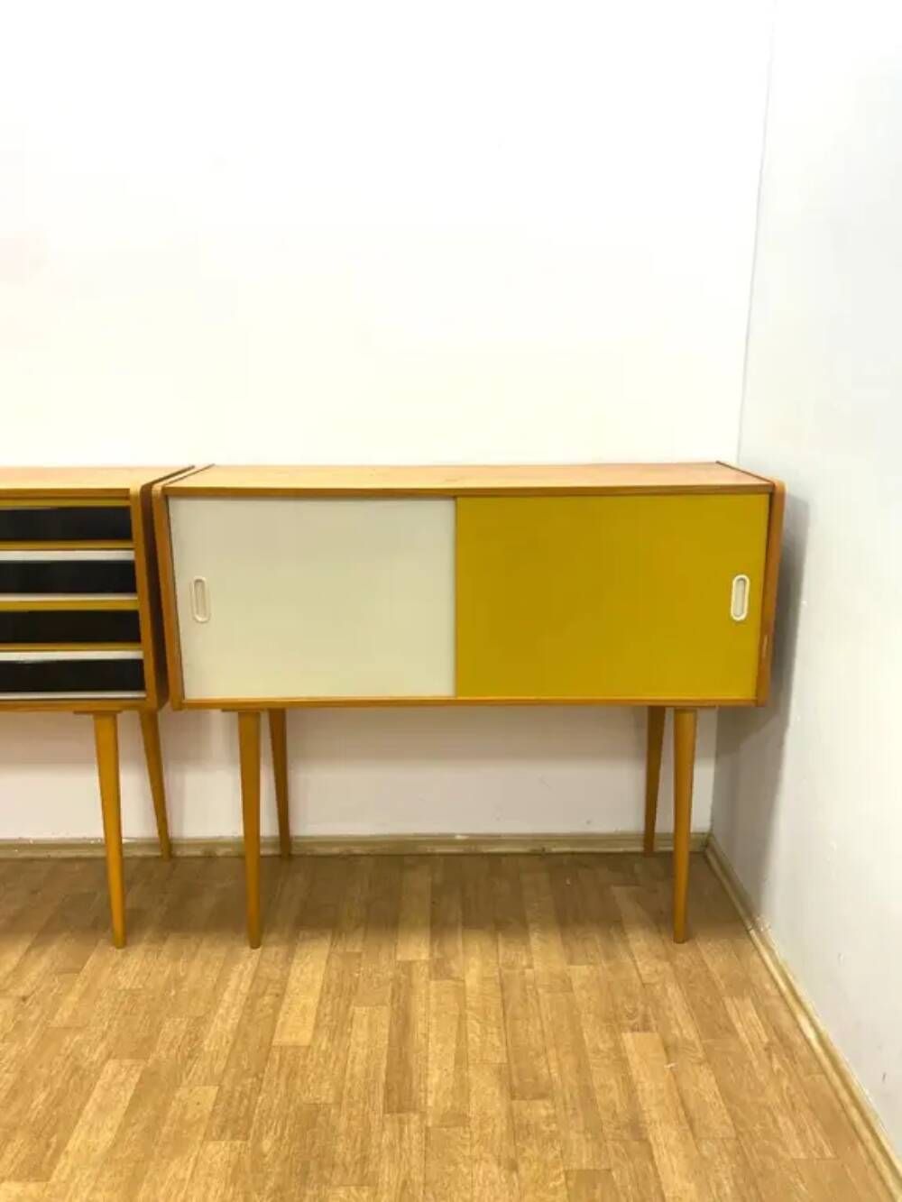 Retro chests of drawers, Jiří Jiroutek, 1960s, Czechoslovakia