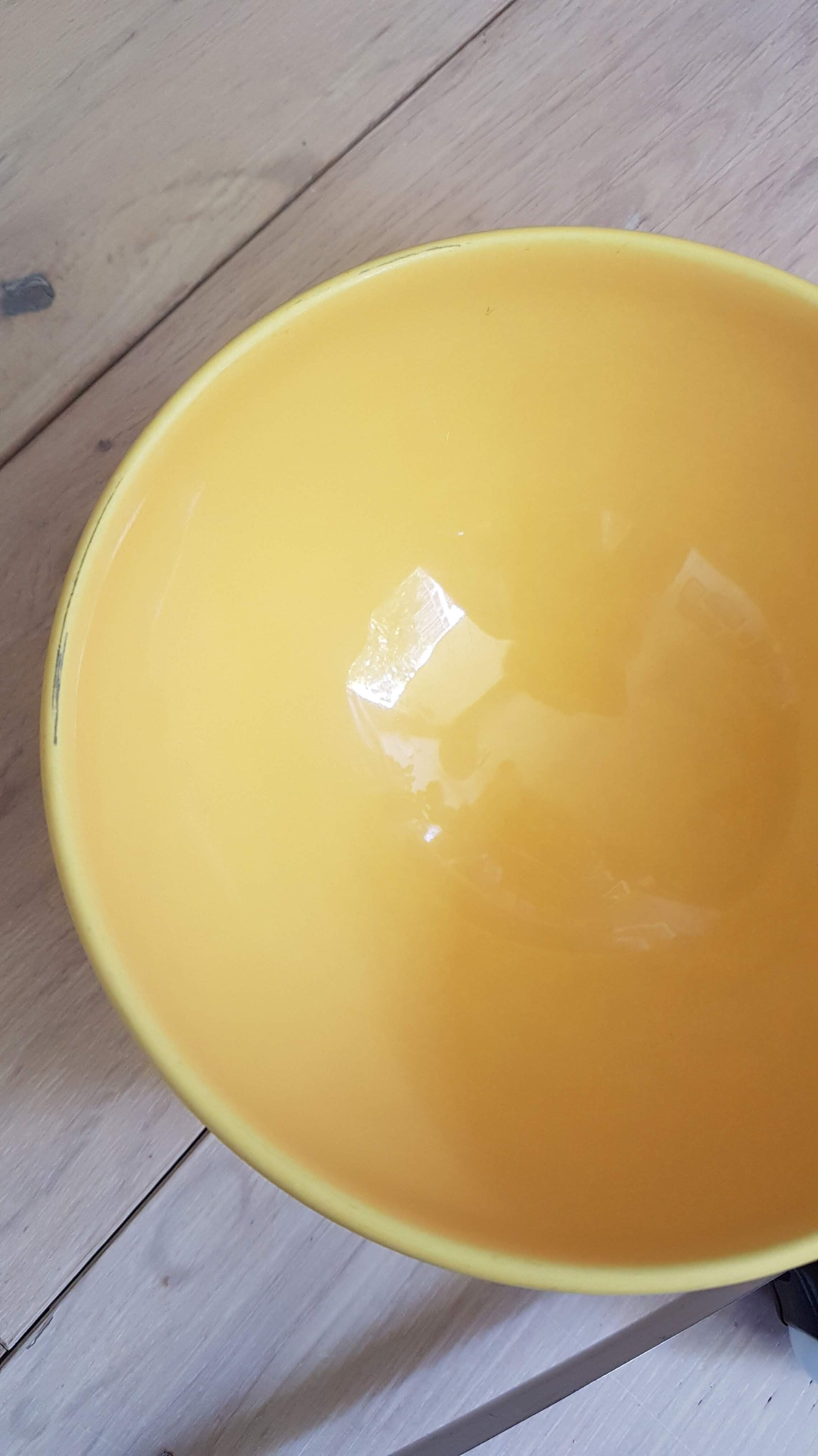 Yellow ceramic bowl