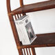 Vintage rattan floor bookcase. France, 1960s