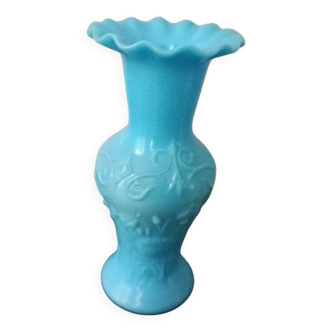 Small blue opaline vase