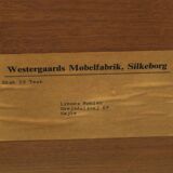 Buffet haut en teck, design danois, années 1960, fabrication : Westergaards Møbelfabrik