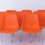 12 Stacking Chairs Vintage 1970s, Germany