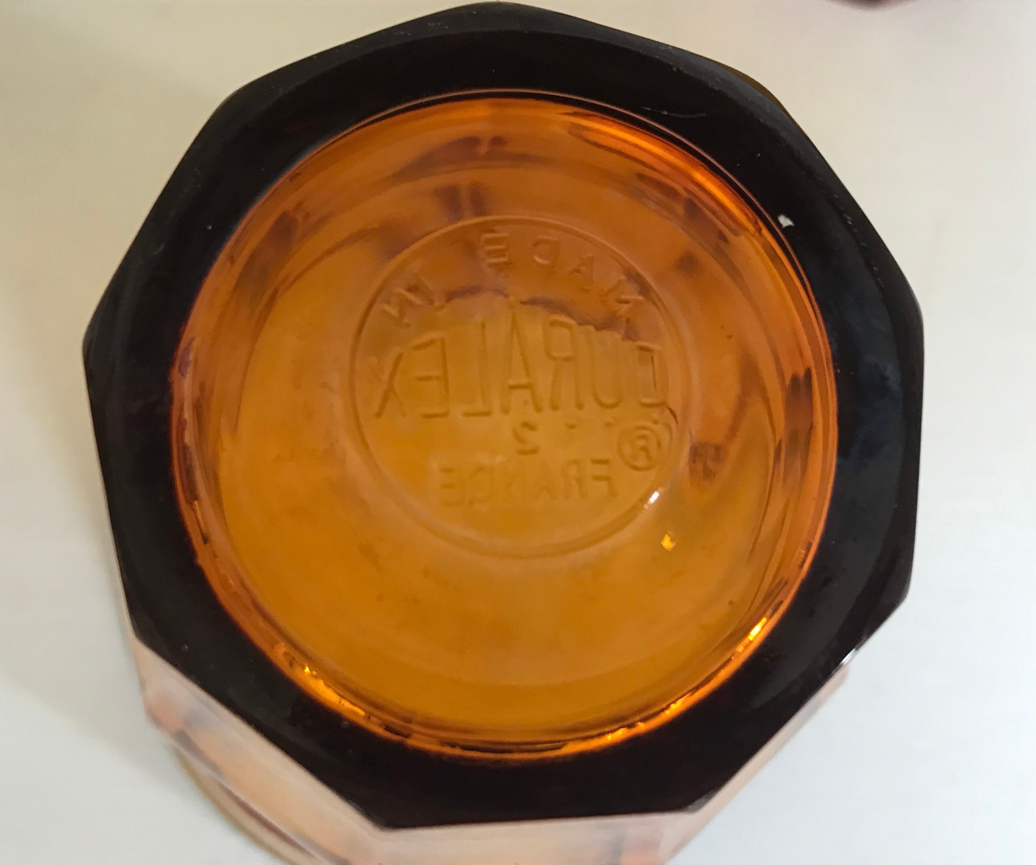 10 vintage Duralex water glasses