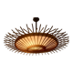 Grand lustre en rotin années 60