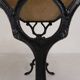Bistro table with an oak top on a cast iron base, 1930s.