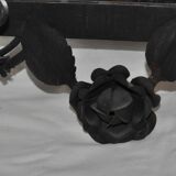 Coat rack wrought iron mirror