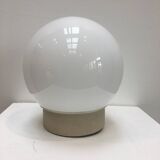 Bauhaus style wall lamp with opaline globe