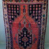 Antique hand-woven persian maslaghan rug, 1920s 254x135cm