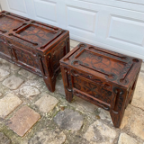 Set of Moroccan cedar wood chests