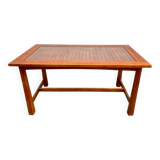 Exotic glass and solid wood table in Thailand