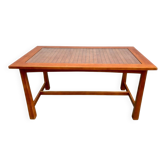Table exotique verre et bois massif Thaïlande