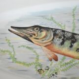 Rare: fish set 11 pieces, Société Française de Porcelaine