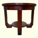 Table basse, guéridon Art Déco en acajou