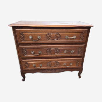 Commode en chêne 3 tiroirs