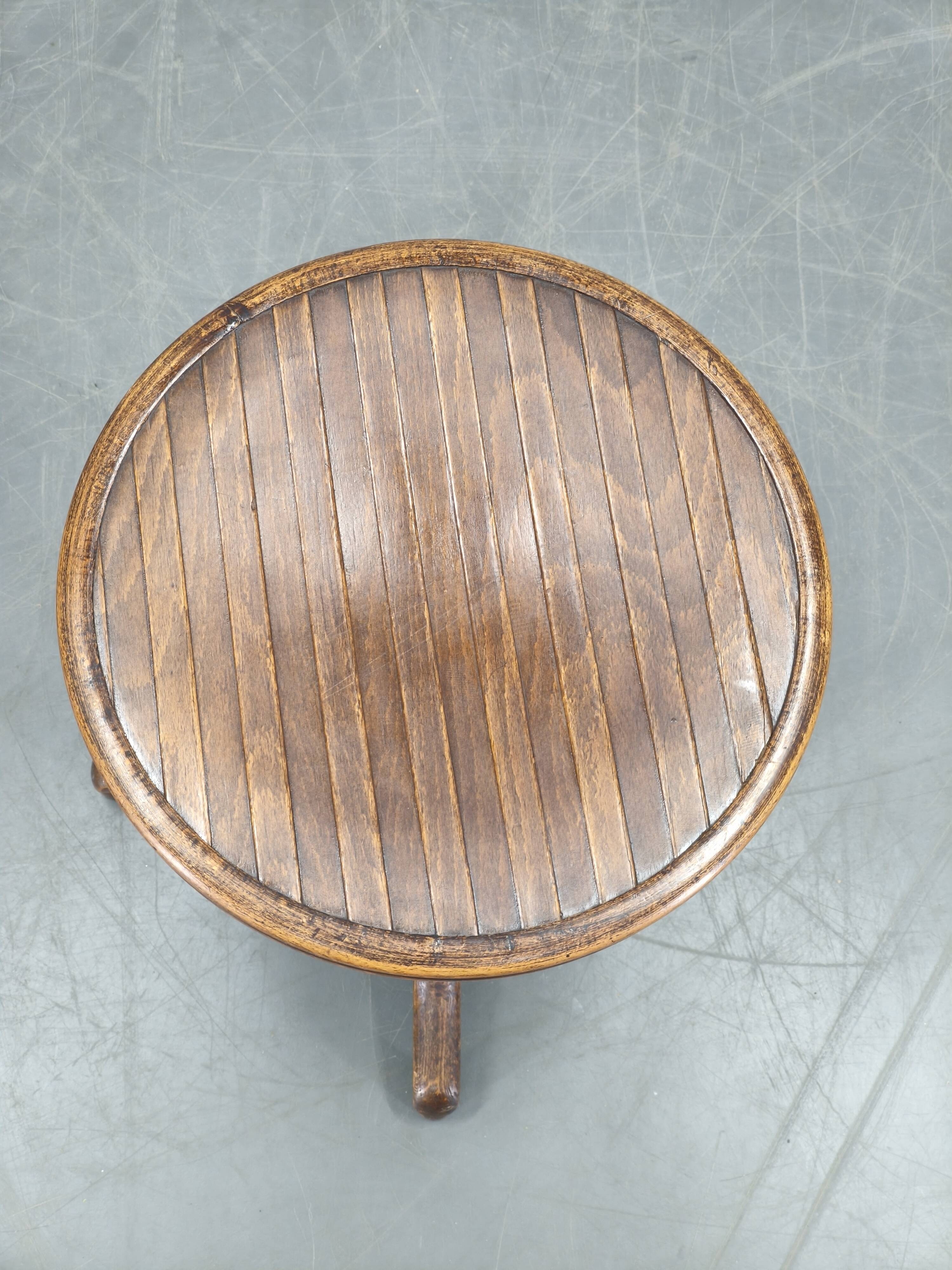 Art Deco Adjustable Piano Stool by Fischel, Czechoslovakia 1930s