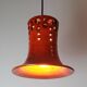 Mid century pendant light with orange ceramic shade 1970s