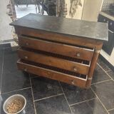 Buffet Empire early 19th century – Black stone top – Finished back