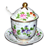 Jam maker - Old honey pot with hand-painted decoration in Paris or Strasbourg porcelain?
