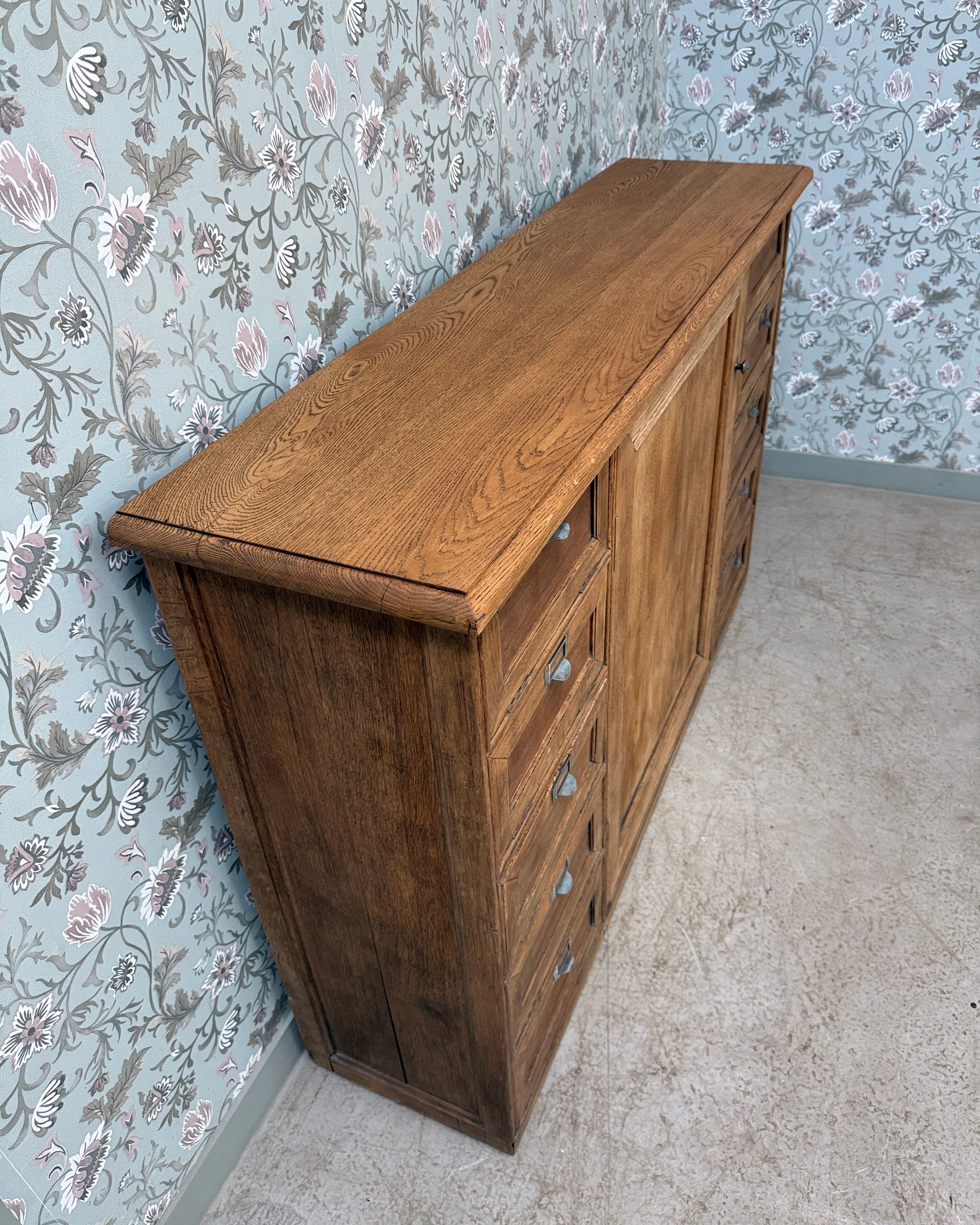 Renovated oak notary's office furniture.