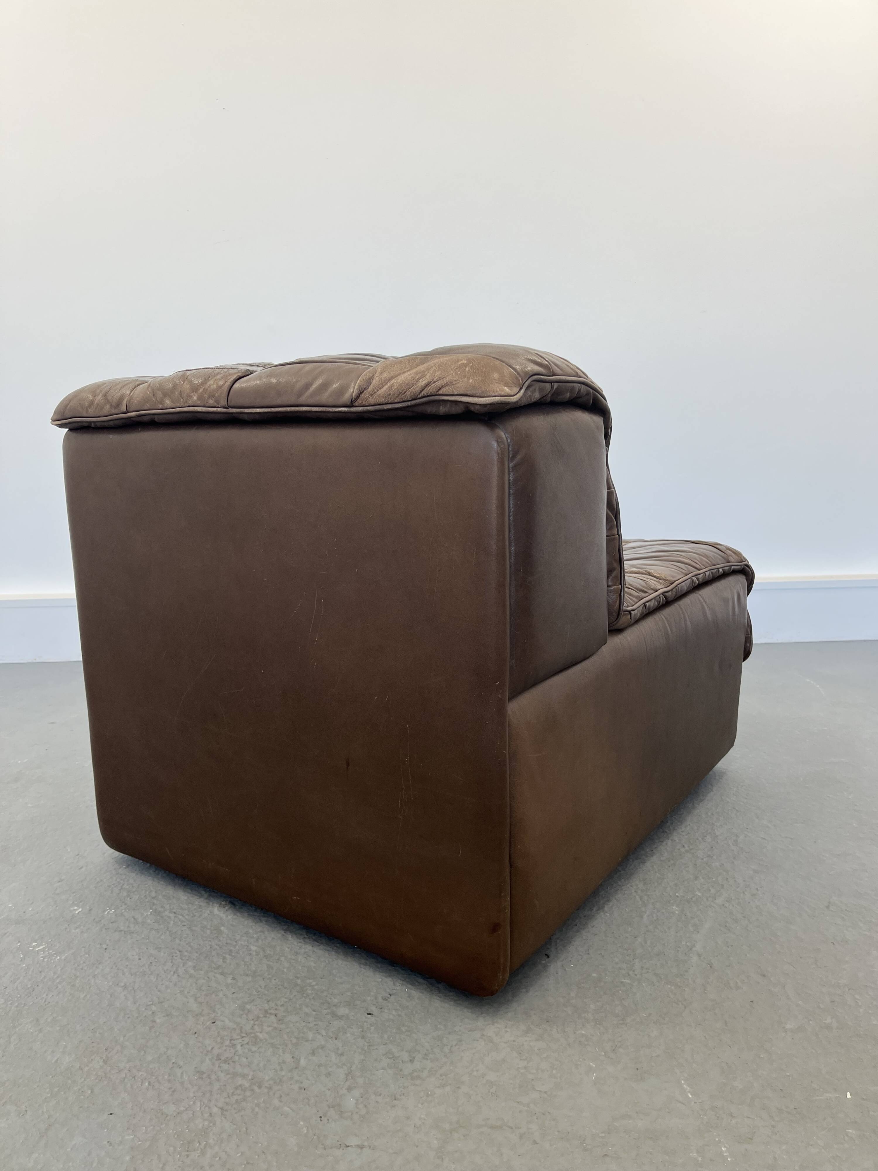 Fauteuil et ottoman DS-11 de De Sede, années 1970