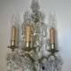 19th-century wall sconce, bronze and crystal pendants.