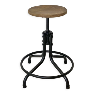 Tabouret d'atelier industriel vintage 50's