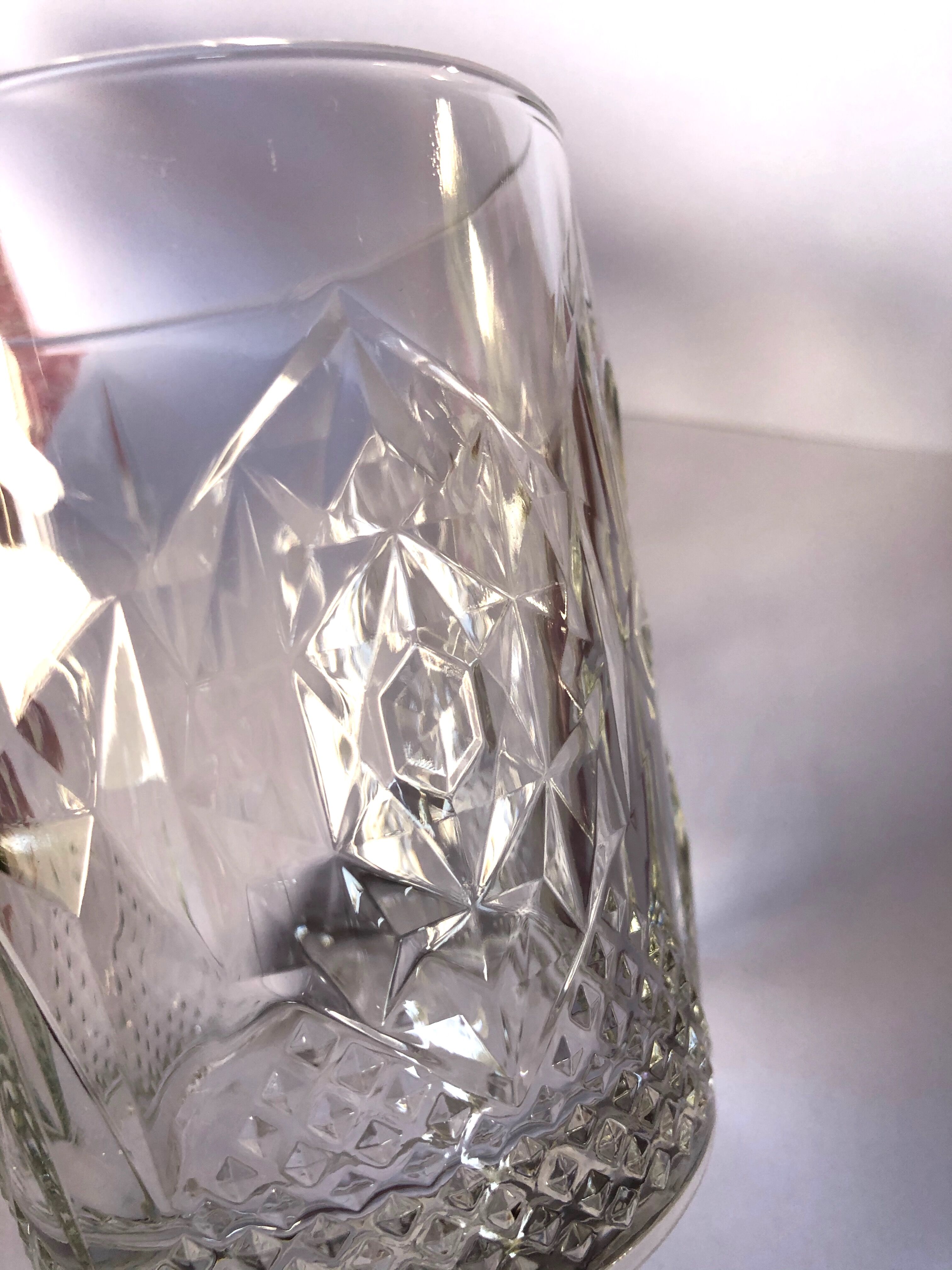 Set of 9 engraved glasses with cocktail or digestive