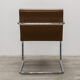 Chaise BRNO de la marque Knoll en cuir marron