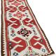 Turkish Handwoven Vintage Herki Kilim 96 cm x 332 cm