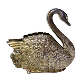 Vintage swan metal letter holder