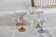 8 mismatched vintage glass and crystal liqueur glasses