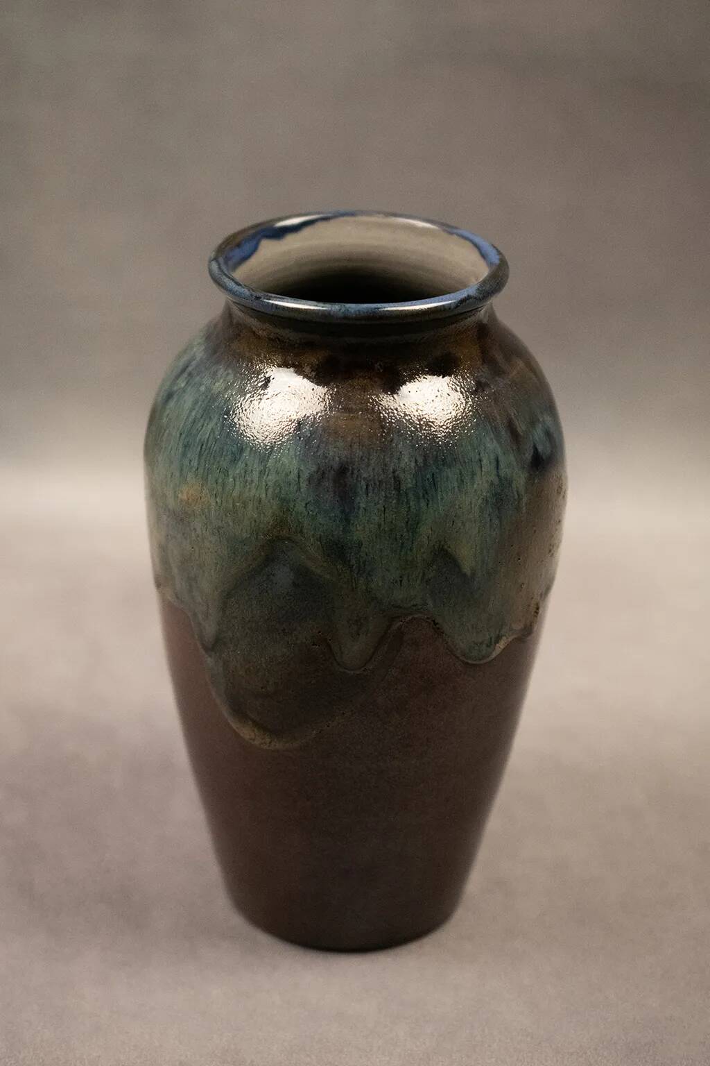 Glazed stoneware vase by Michel & Denise Pointu - Puisaye stoneware, 1950s