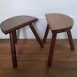 Set of 2 tripod stools