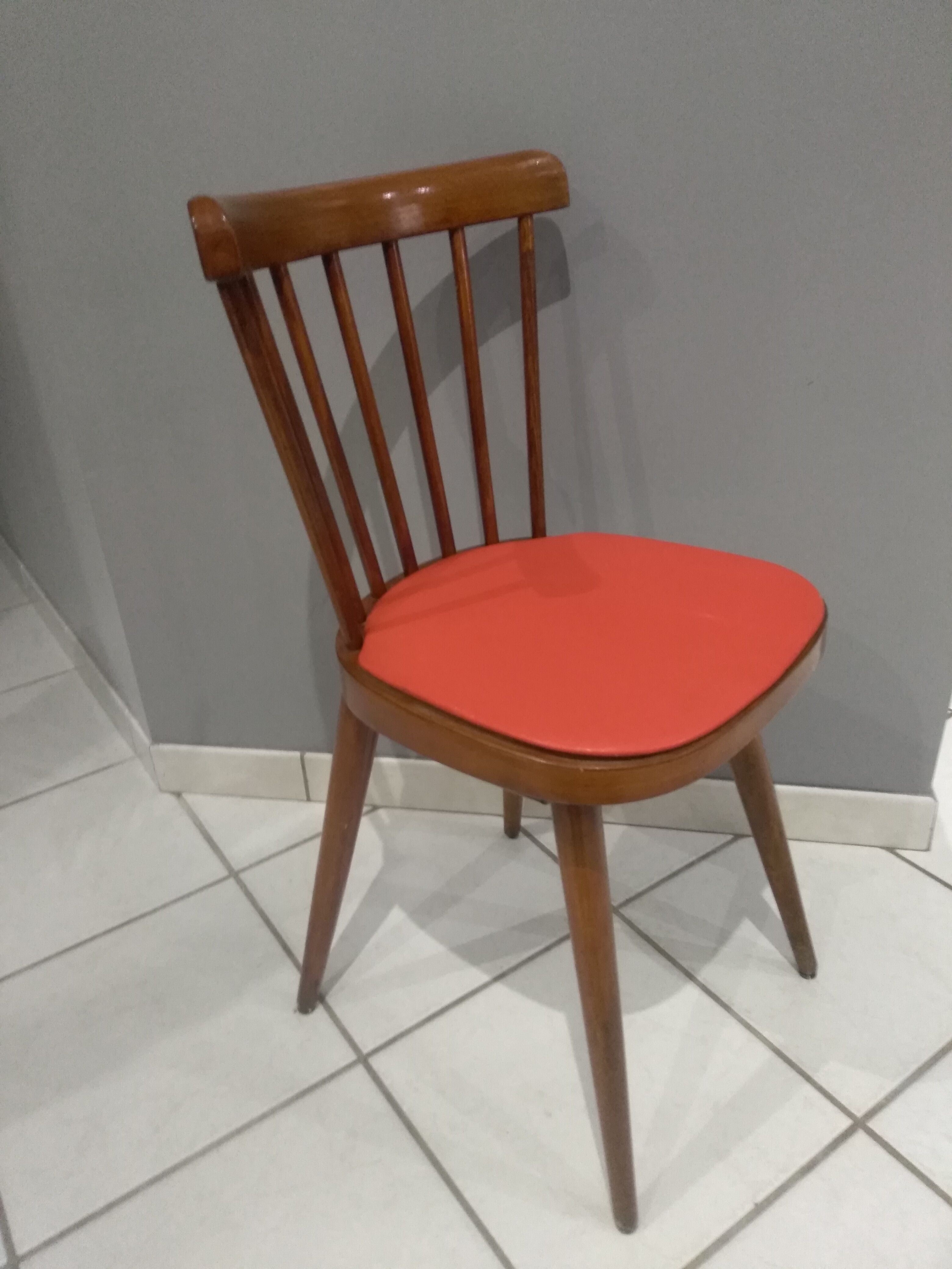 Suite of 6 chairs by bistrot baumann model 740v 1960s